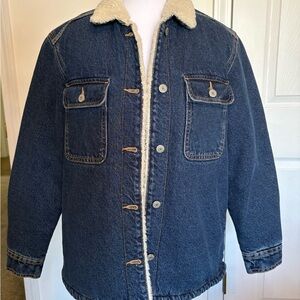 Old Navy Cream Sherpa Jean Jacket